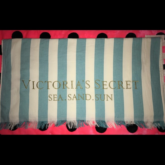 🌴☀️NWT VS PINK SEA SAND SUN COSMETIC BAG & BLANKET☀️🌴